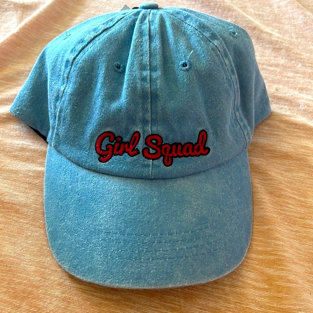 NWT Denim Chambray Dad Cap Girl Squad